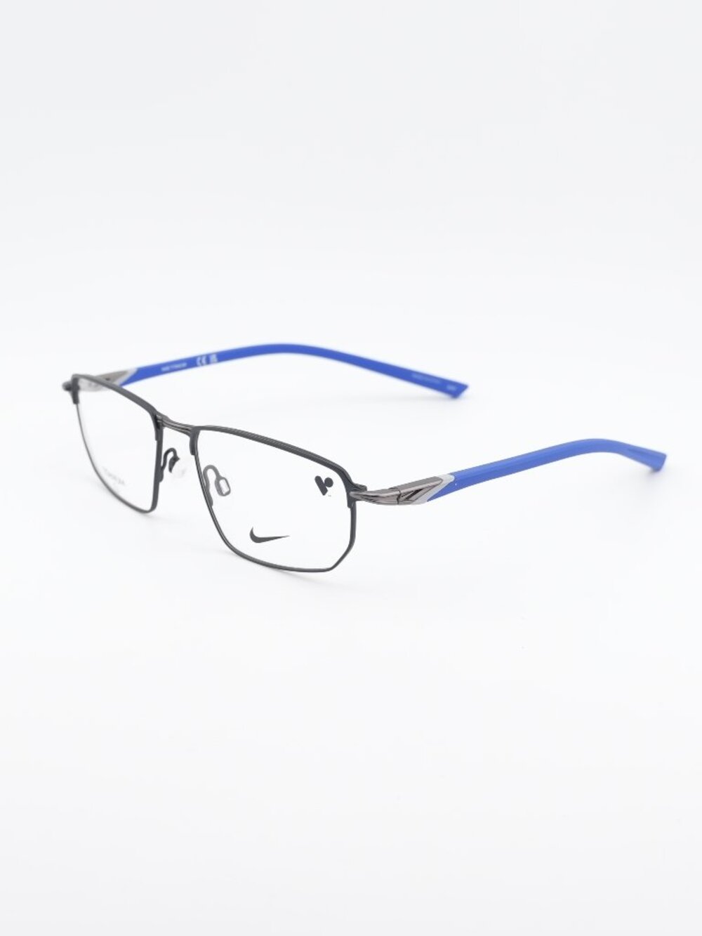 NIKE 6067 004 Eyeglasses Black / Blue 55mm Rectangle Frame